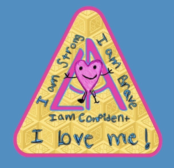 I am strong, I am brave, I am confident, I love me artwork